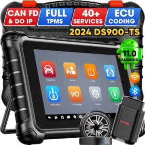 Professional Autel MaxiDAS DS900TS, with built-in TPMS, DOIP, CanFD, coding and included 2 years updates, 40 reset functions, FCA + gift 2 hours training